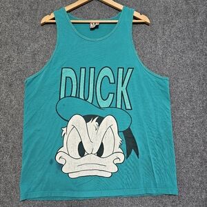 Vintage 90s Disney Designs XL Donald Duck  Muscle Shirt Sleeveless Mens USA made